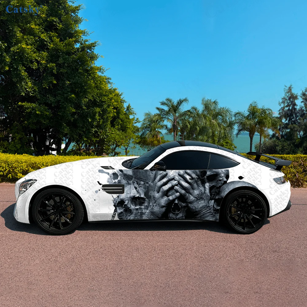 

Темный скелет, механическая автомобильная виниловая наклейка, самоклеящаяся наклейка из ПВХ, подходит для грузовиков, внедорожников, декор, автоаксессуары, подарок