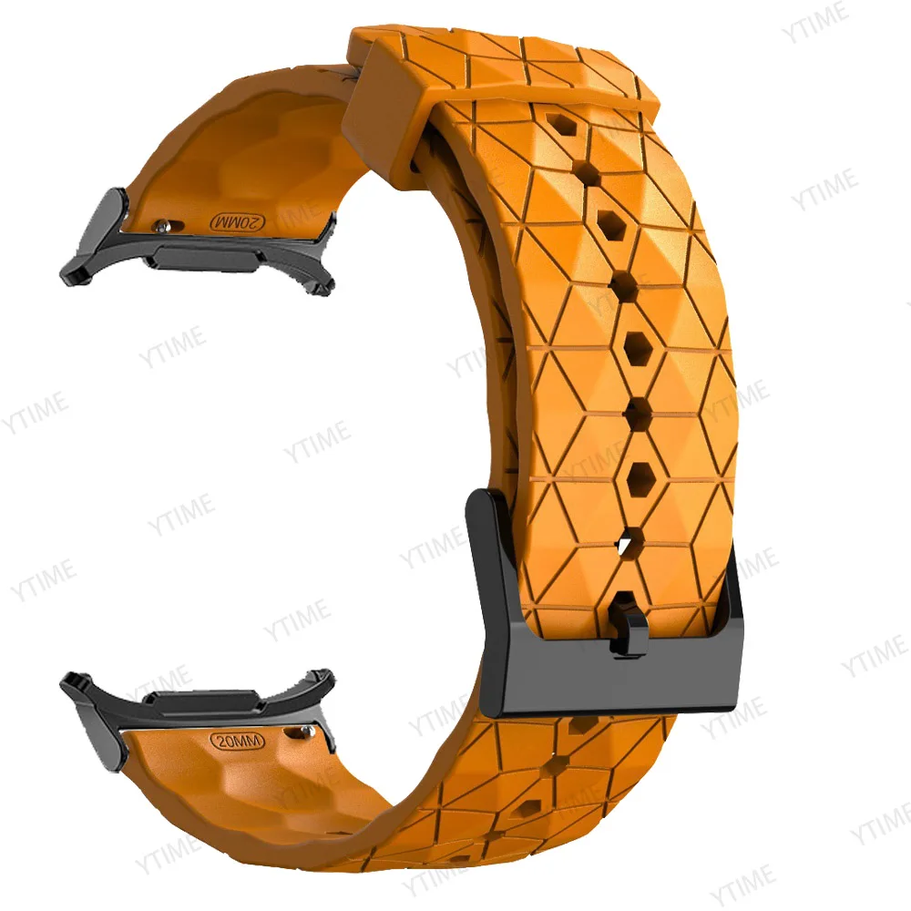 Strap For Samsung Galaxy Watch 7 Ultra 47mm Band Silicone Football Pattern Replace Wristband For Watch 7 Ultra No Gaps Bracelet