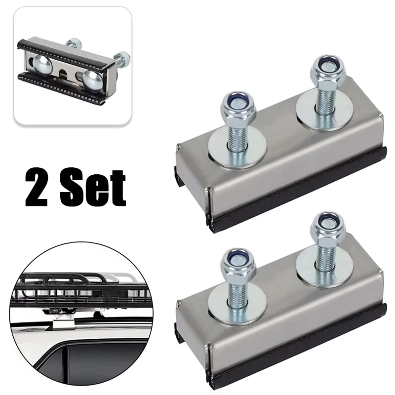 2 PCS Van Roof Rack Mount Kit,Camper Van Motorhome Roof Rail Mounting Brackets For Solar Panel Or Roof Rack