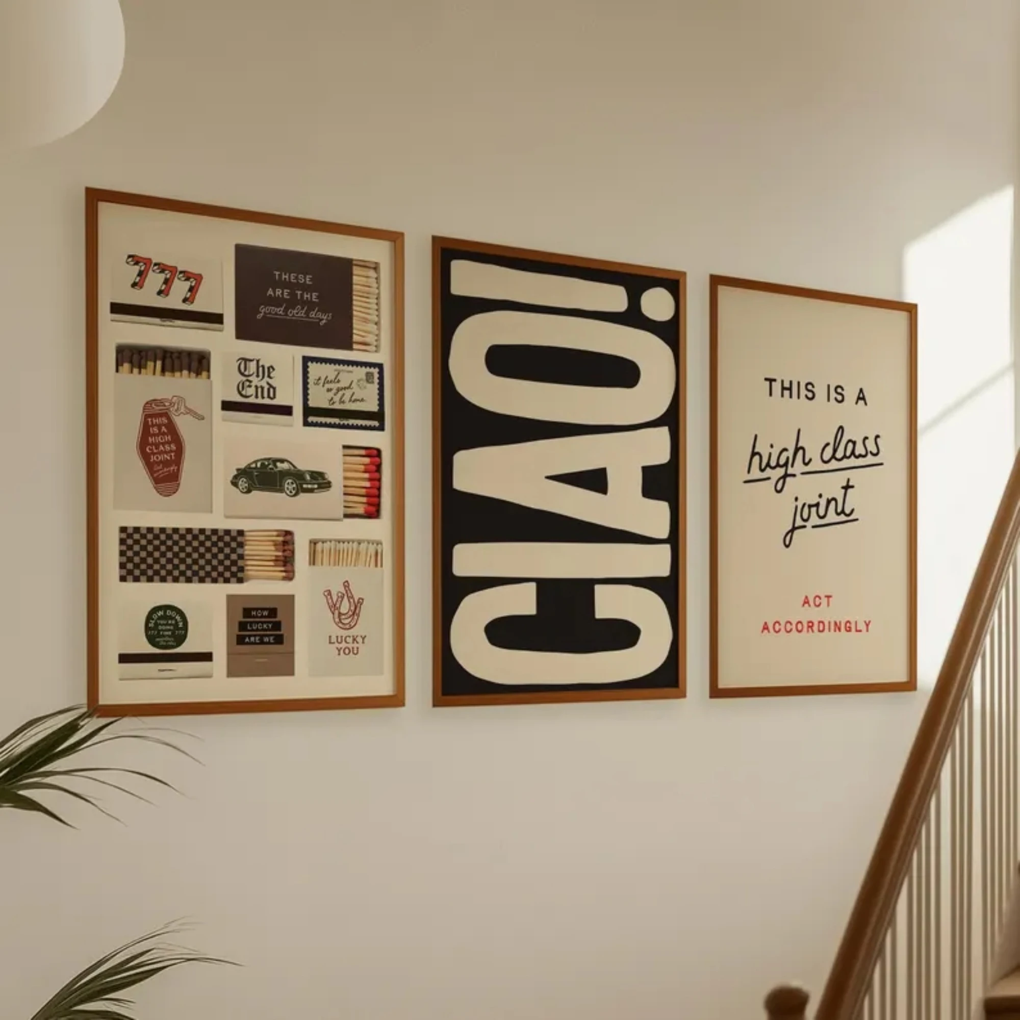 Trendy Ciao Matchbox - Nova Pintura em Tela de Parede de Alta Qualidade para Sala de Estar, Quarto e Decoração de Casa