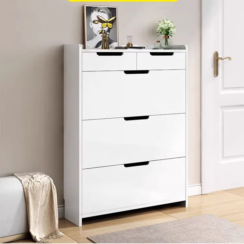 Narrow Vertical Shoe Rack Modern Entrance Hall Vertical Drawers Shoe Rack Living Room Show Organizer Sapateira Home Furniture