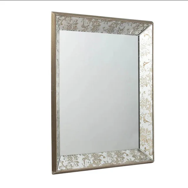 European retro old wall-mounted mirror, American frame decorative mirror, living room bedroom mirror furniture