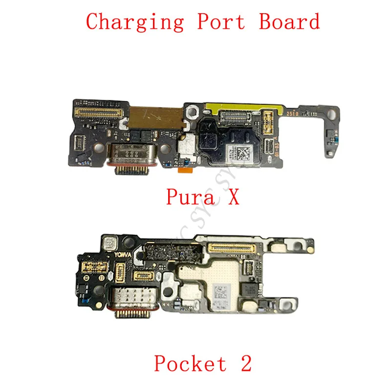 

Плата USB-разъема для зарядки для Huawei Pura X Pocket 2, гибкий кабель для зарядки, запасные части