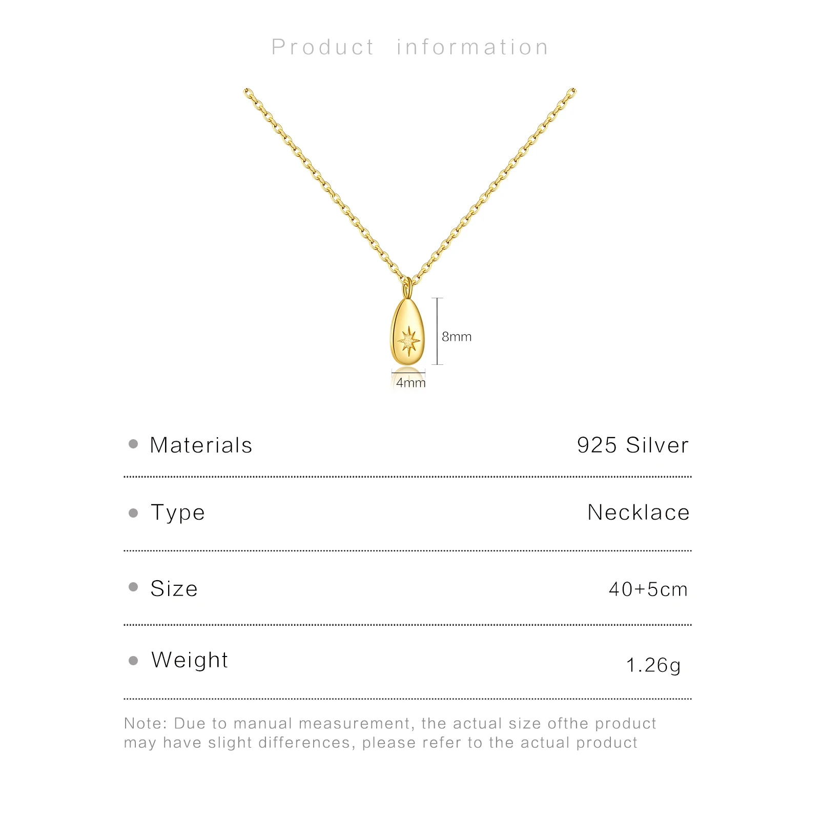 ANDYWEN New 925 Sterling Silver Gold Ovals Star CZ Pendant Tiny Charm Long Chain Necklace 2021 Biżuteria ślubna dla kobiet Prezent — zdjęcie 7