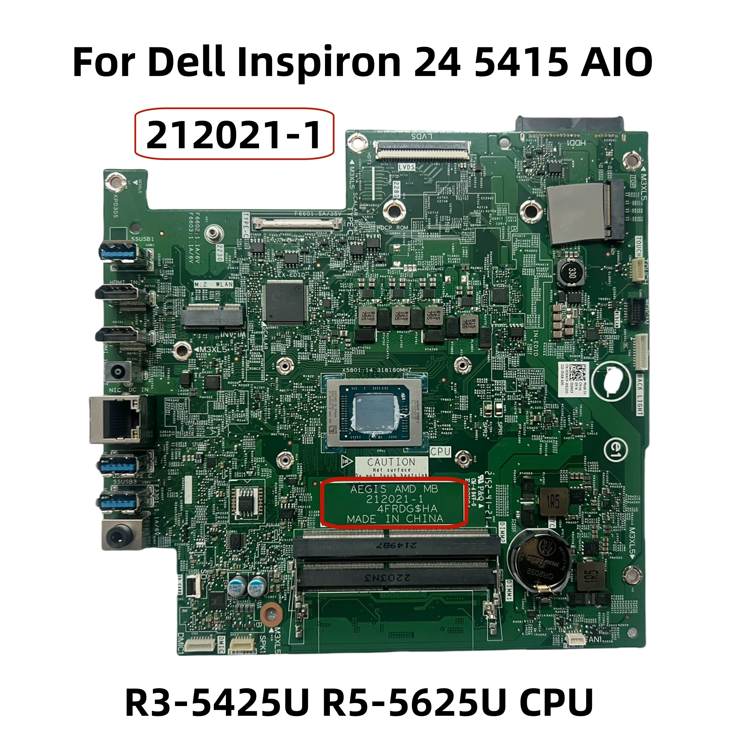 لوحة أم لـ dell inspiron 24 ، وaio ، وcpu ، وamd ، وmb ، و-1 ، و ، و 0 dkf ، مع