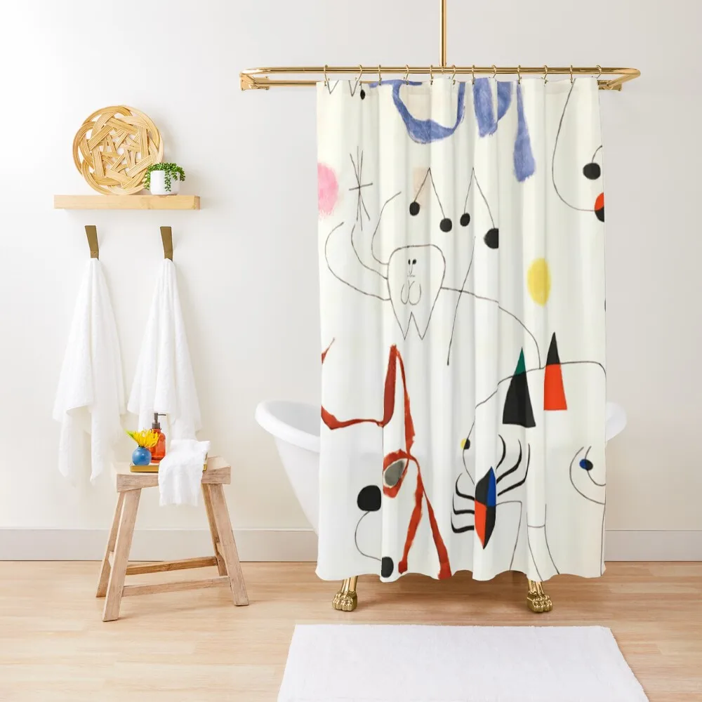 

Joan Miro icons Shower Curtain Bathroom Box Window For Shower Luxury Bathroom Shower Curtain