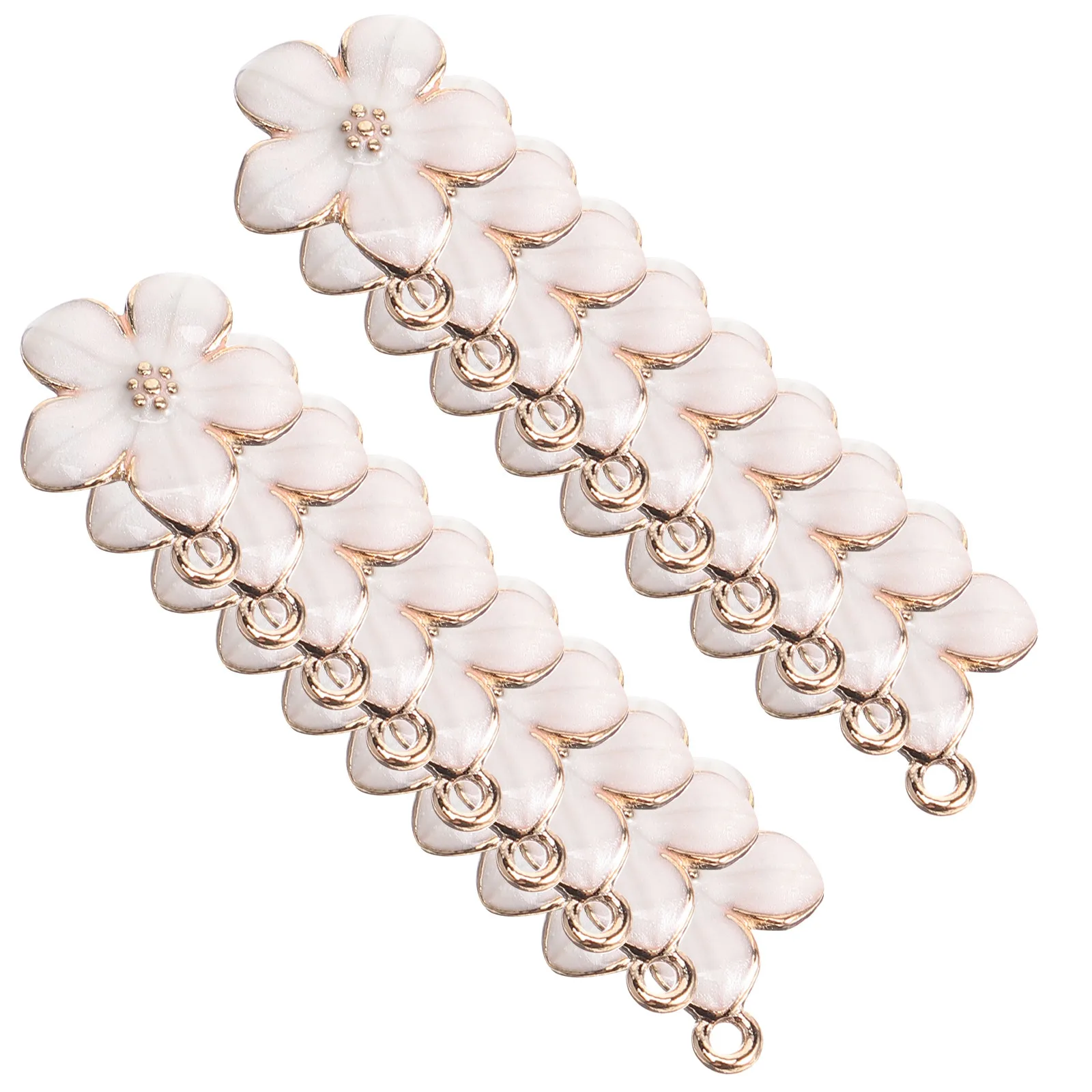 50Pcs Cherry Blossom Alloy Flower Charms Pendant for DIY Jewelry Making Necklace Bracelet Creative Craft Accessories
