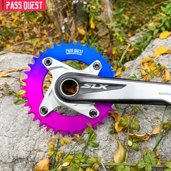 Colorful Closed Disc 104 BCD Round Mountain Bikes ChainWheel Chainrings Crankset 34T 36T 38T 40T 42T 44T 46T 48T