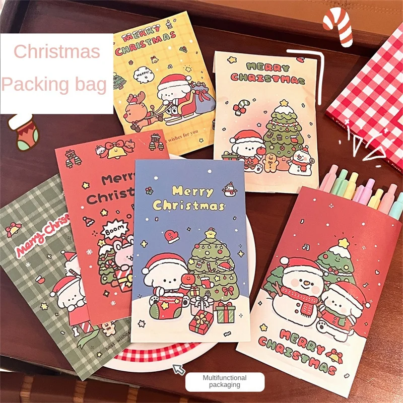 1~4PCS Laminated Paper Bag Easy To Carry Reusable Useful Convenient Holiday Accessories Cartoon Packing Bag Large Capacity