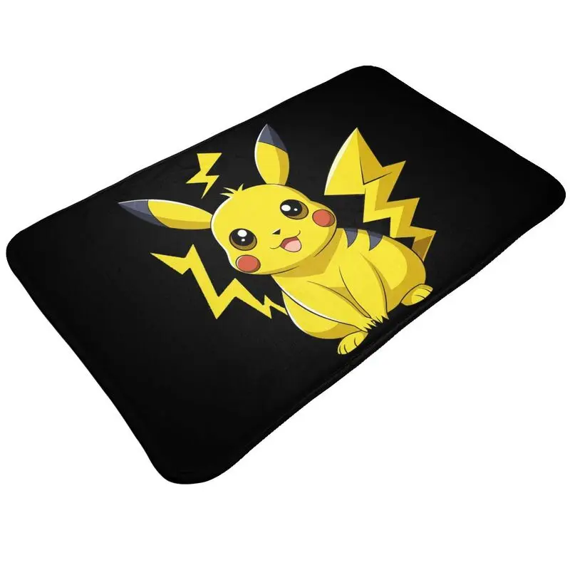 Custom Cartoon Animation Pokemon Pikachu Doormat Mat Anti-Slip Kitchen Bath Garden Rug Carpet 40*60cm