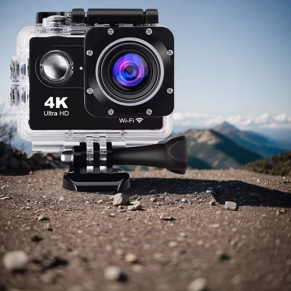 

170° 4K 30FPS Underwater Action Camera with WiFi 2 Inch Touchscreen Helmet Cam for Sports Adventure