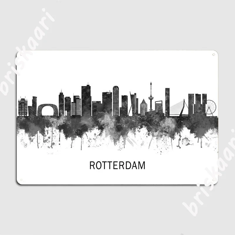 Rotterdam Netherlands Metal Sign Design Club Bar Wall Pub Plaques Tin Sign Poster