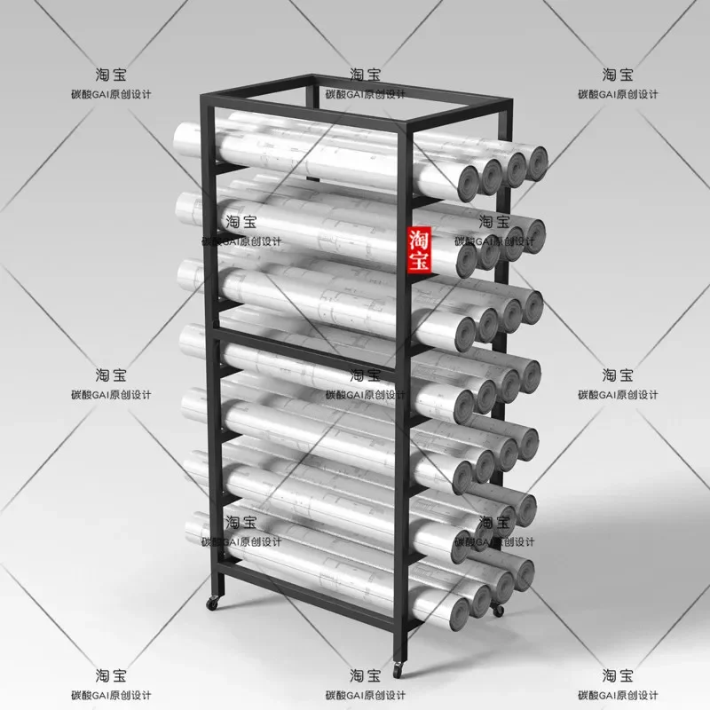 Engineering Drawings Storage Display Stand Storage Storage Arrangement Placement Blueprint Paper Rack Display Blueprint Rack
