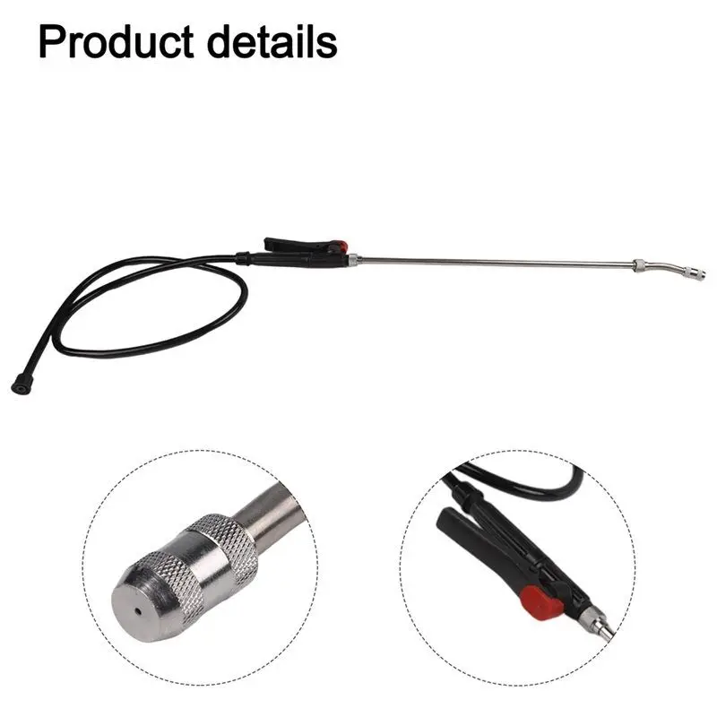 【EFFICIËN 】Voor tuinonderdeel voor tuinbewatering 29-inch roestvrijstalen sproeistok met verstelbaar mondstuk