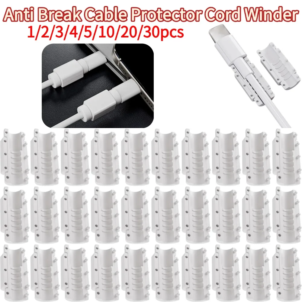 Anti Break Cable Protector Silicone Cover For Apple Type C Micro USB Univerasl Charger Cord Winder Data Cable Protection Cover