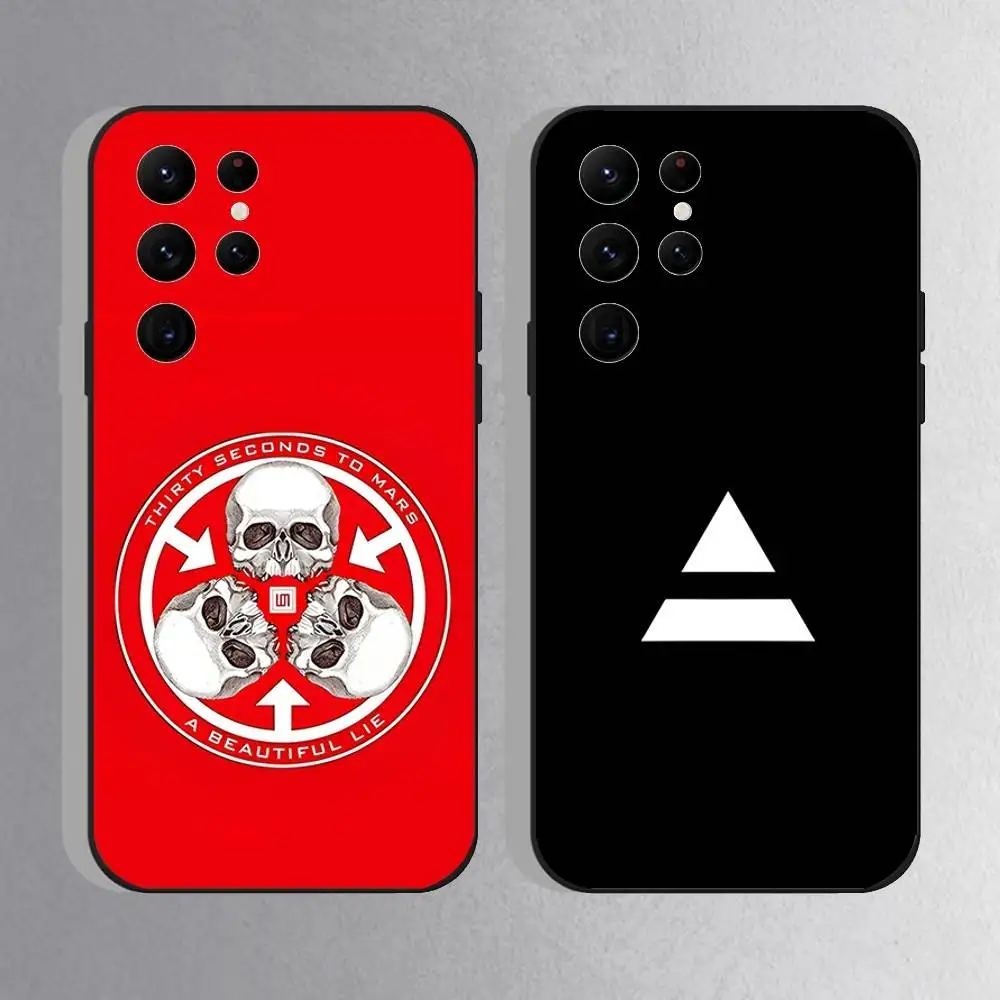 Thirty Seconds To Mars 30stm Phone Case For Samsung S10,S21,FE,S21 ,S26,S25,S24,S23,Ultra,S9,S22,Plus Black Shockproof Soft