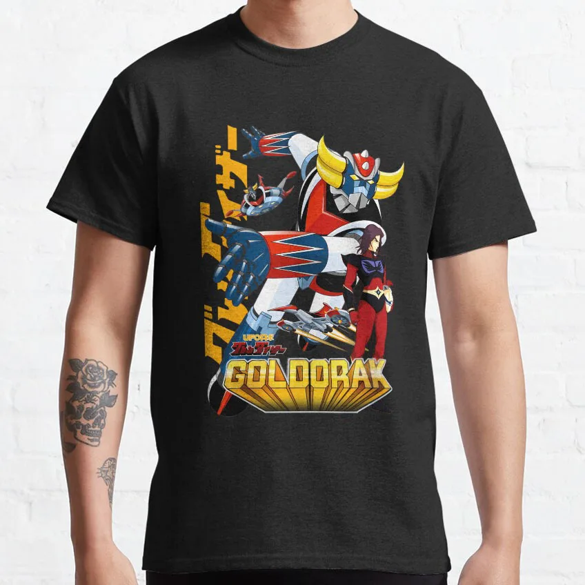 

Grendiser aka GOLDORAK Dukefleed 80s space cartoon tv ufo robot vintage japan mecha anime t shirt 100% cotton plus size clothing