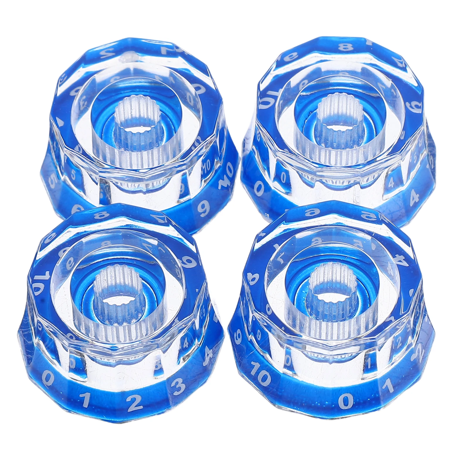 

4pcs Guitar Volume Knobs Acrylic Top Hat Speed Control Tone Adjustment Electric Guitar Replacement Parts For Series Bass