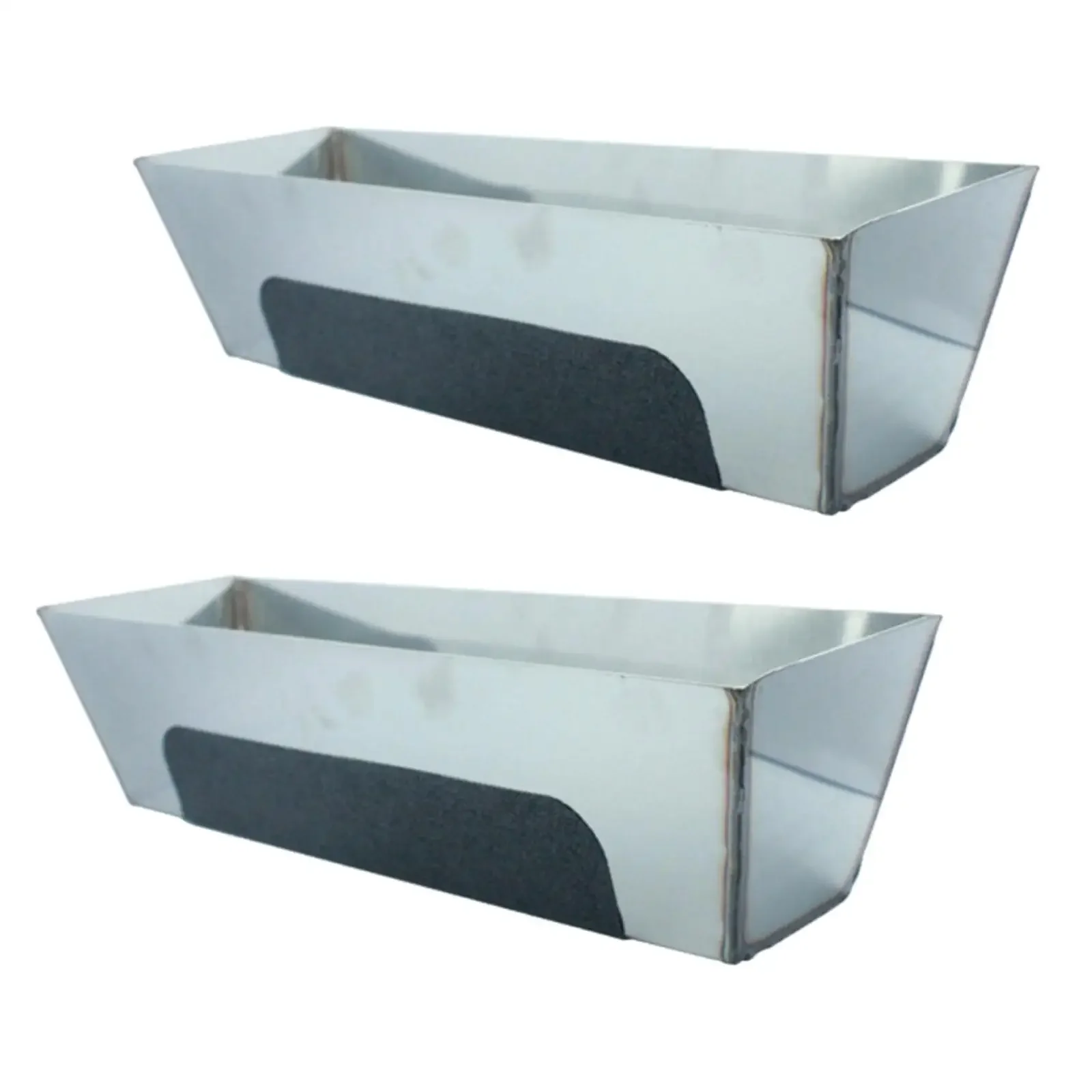 Stainless Steel Mud Pan Anti Slip Sturdy Accessories Lightweight Drywall Sheared Edges with Reinforced Band Scraping