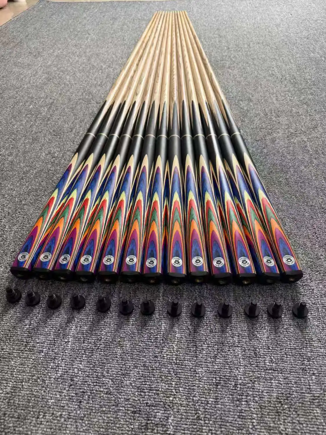 High-Grade 12mm Snooker Cues Customizable Carbon Fiber High Quality Billiard Cues with 10mm Tip Economic Type