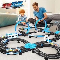 Set di giocattoli per binari ferroviari elettrici doppio telecomando per auto da corsa pista Autorama Circuit Voiture Toy per regalo per bambini ragazzo