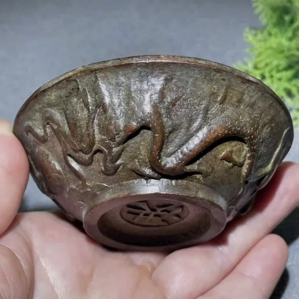 

Miscellaneous Old Copper Baifu Shuanglong Play Pearl Copper Bowl Pure Copper Fu Bowl Home Jumi Goods Vintage Old Articles