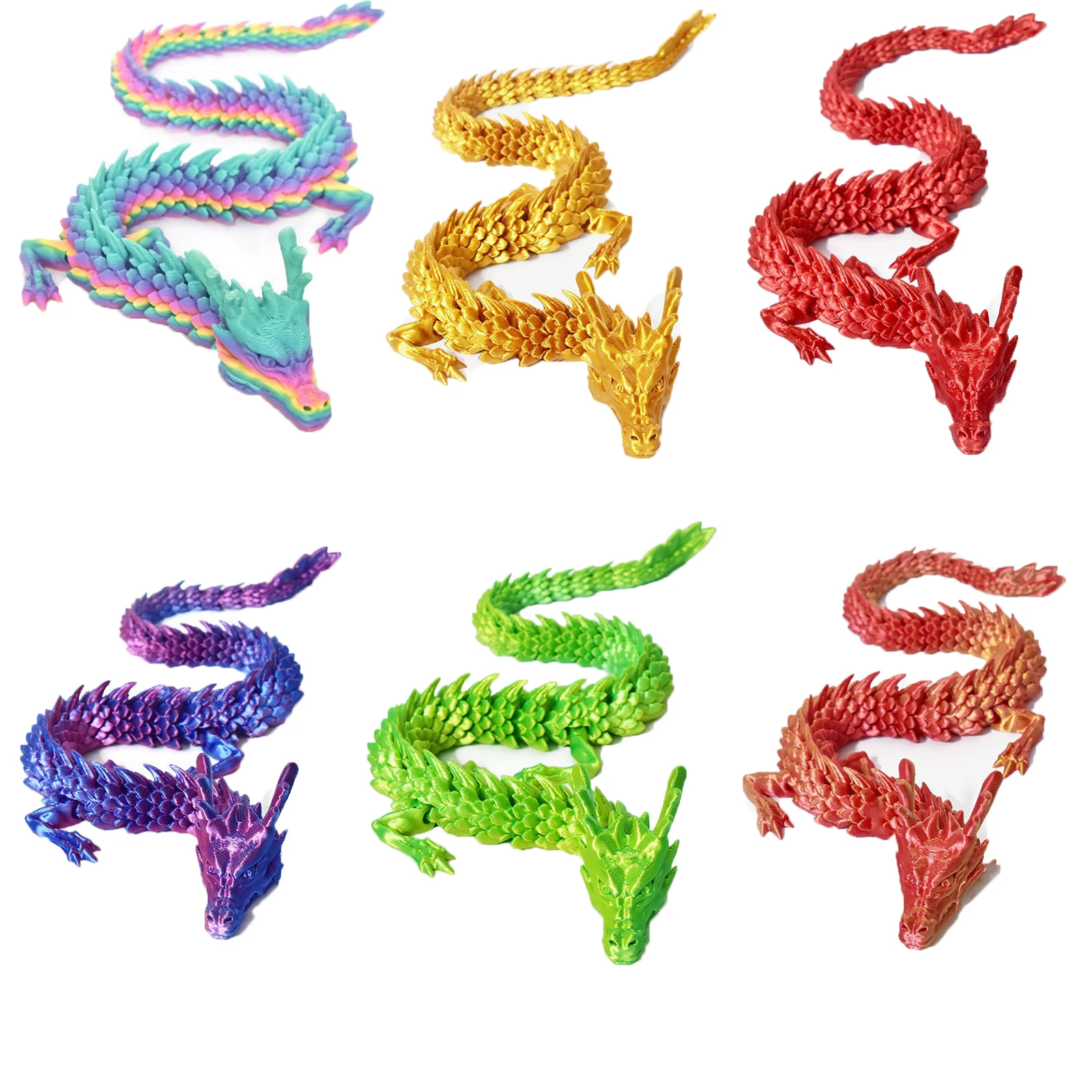 

3D Creative print Toys New Collectible toys Chinese Dragon Full Body Joints That Can Move Home Furnishings and Decorations
