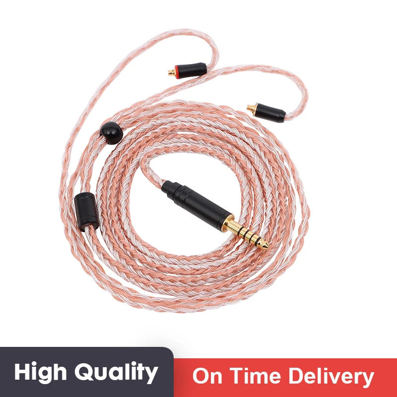 XINHS 16 Core copper silver plated Earphone Upgrade Cable Replaceable Aduio Plug HIFI Upgrade Cable Connector