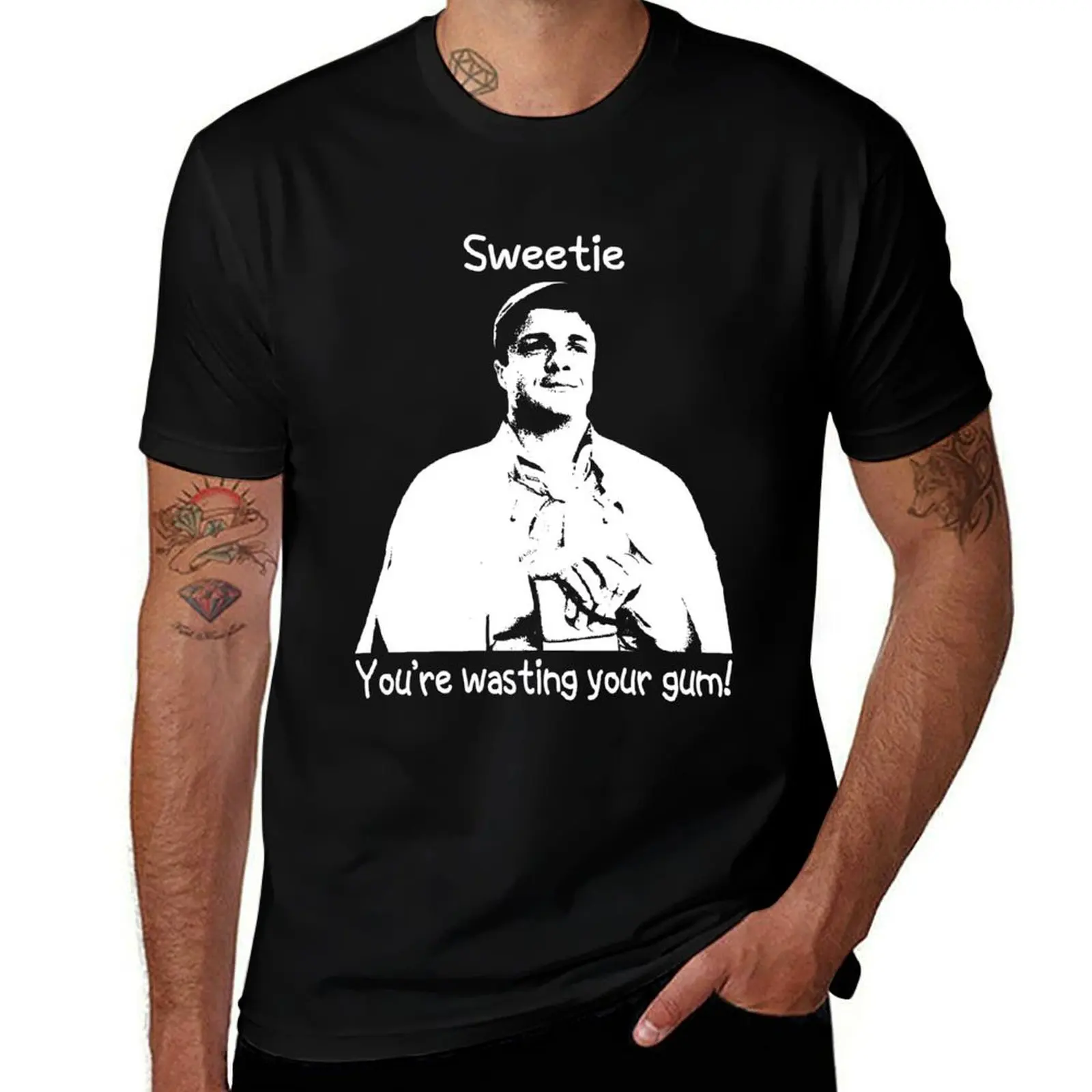 You're wasting your gum poster vintage T-Shirt essential t shirt man t shirt cotton cotton tshirt 100% T-shirt