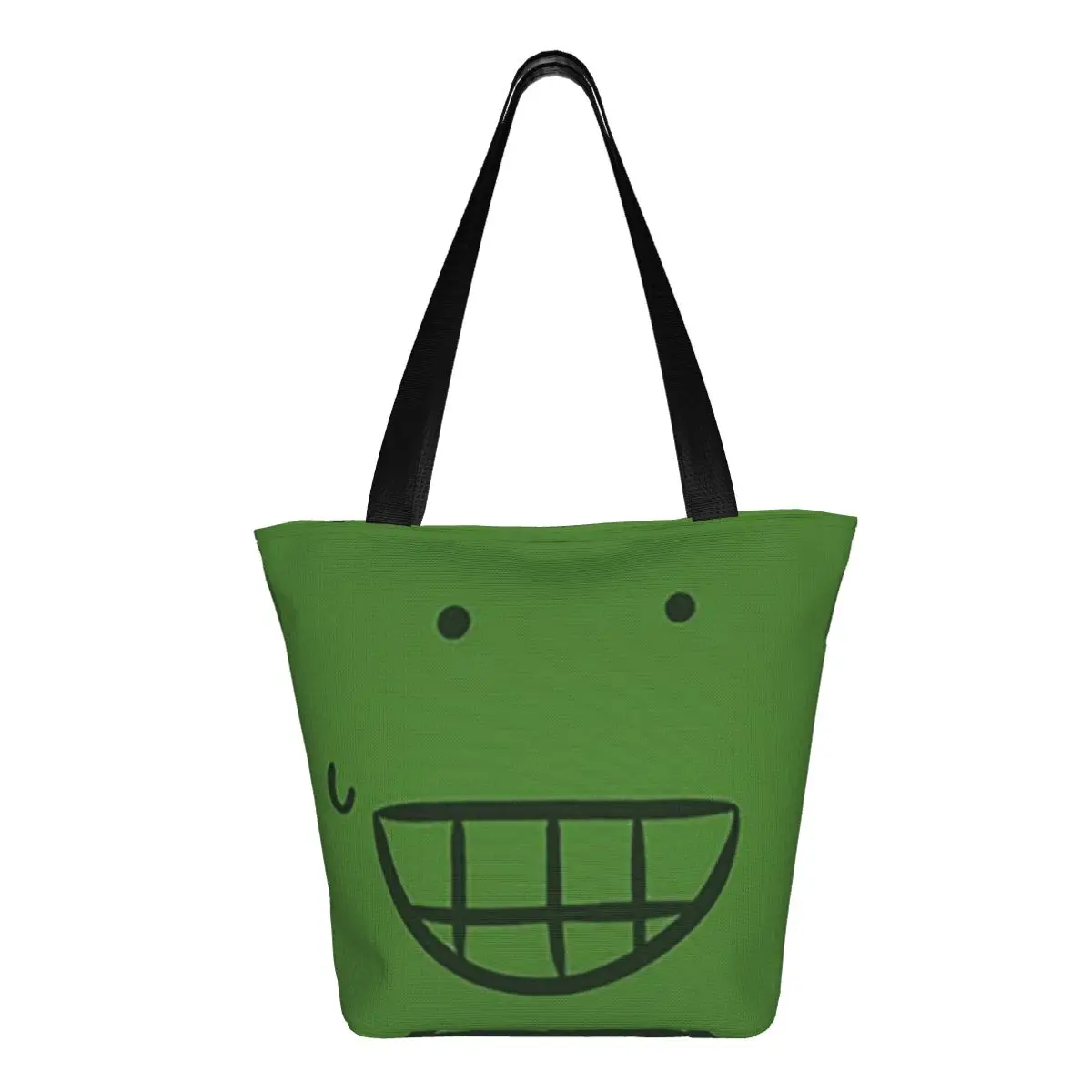 

Liam Plecak из HFJone (WEIRD SMILE) 1, большая сумка для покупок, парусиновая сумка на плечо большой вместимости, продуктовая сумка для женщин