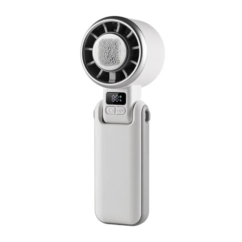 

AC39-Portable Handheld Turbo Fan With Ice Pack, USB Charging, Foldable Neck Fan For Cooling
