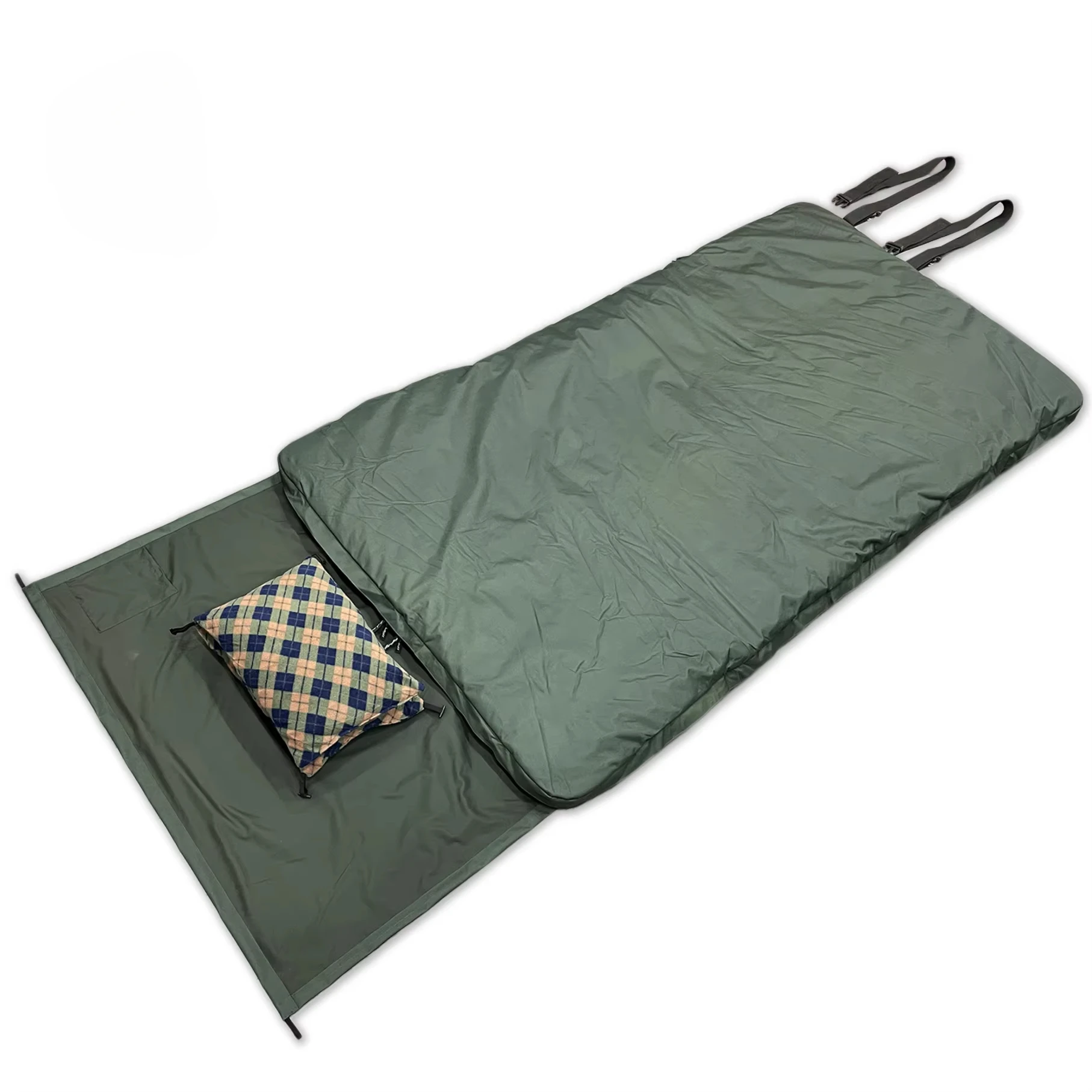 2 Layer 10kg Fully Closed Zipper Waterproof Best Fishing Sleeping Bag Oxford Shell Fleece Lining with Sponge