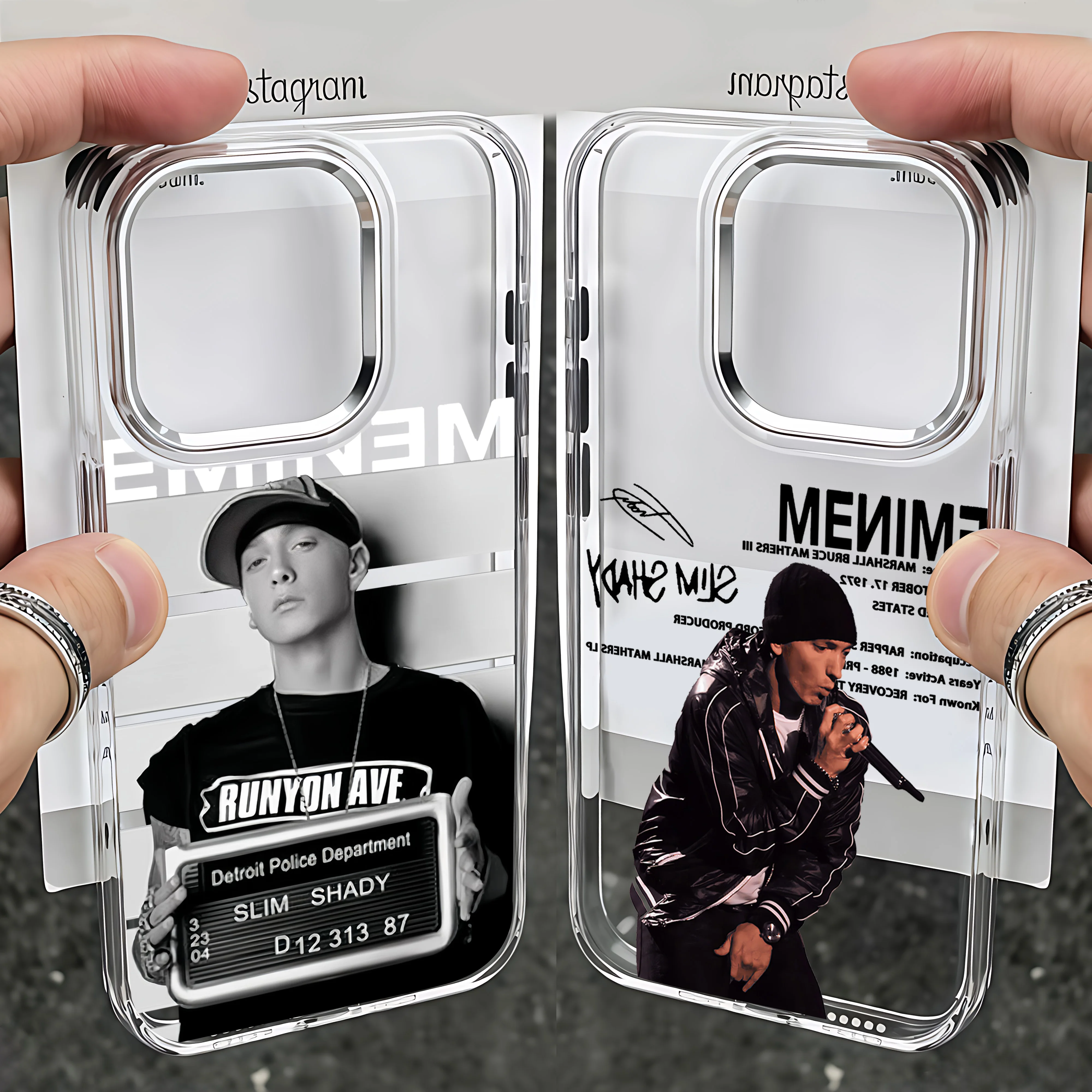 

Fashion Rapper E-Eminems Phone Case For iPhone 17 16e 16 15 14 13 12 11 mini Pro Max X XR XSMAX 8 7 Air Plus Transparent Soft
