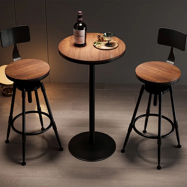 للتصميم الحديث كرسي طعام معدني للمطاعم مقعد مرتفع أثاث منزلي مقاوم للماء لغرفة المعيشة الخارجية #5