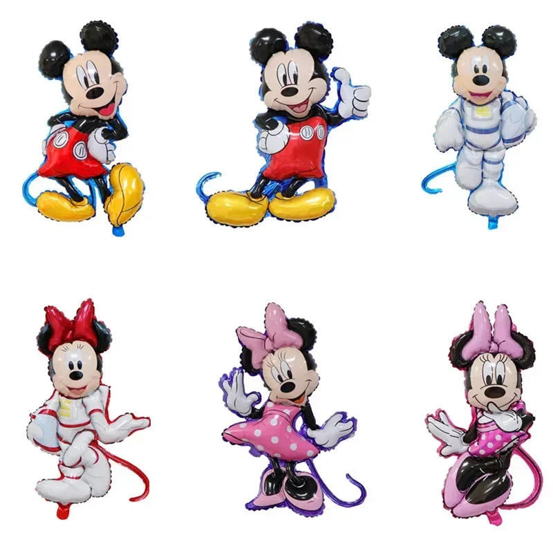 Disney Anime Aluminum Film Balloons Cute Cartoon Minnie Mouse Birthday Christmas Party Decorated Balloons Children Toy Gifts