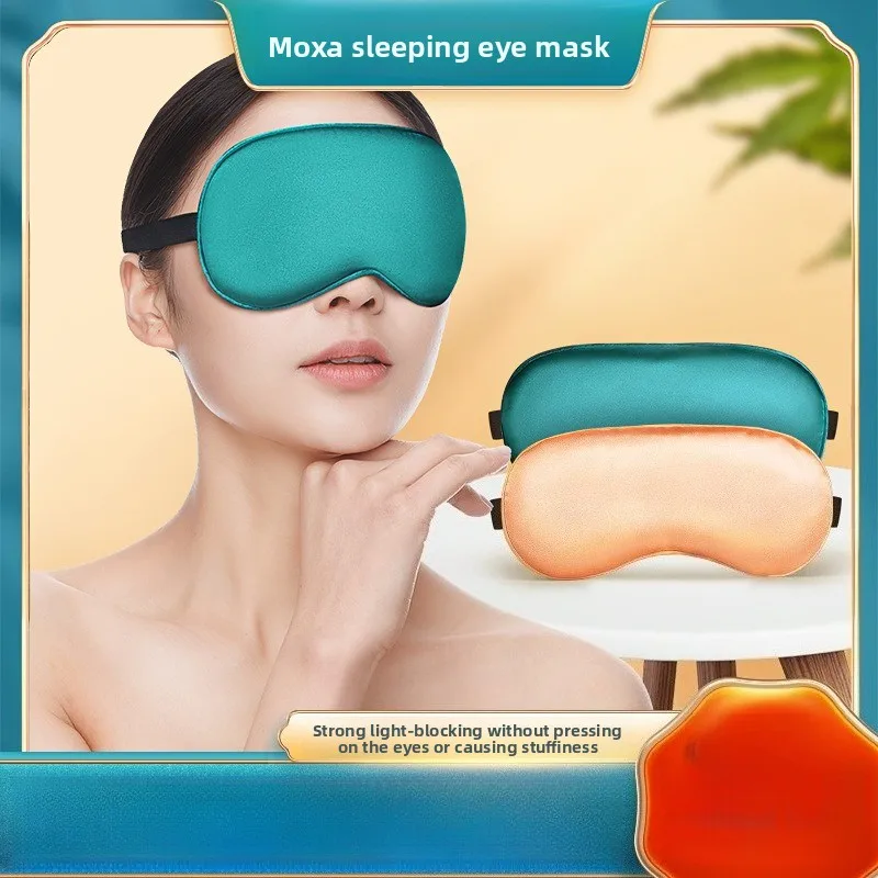 

Luxury Silk Eye Mask - Dual-Side Lightproof Design with Herbal Mugwort, Airplane & Home Use