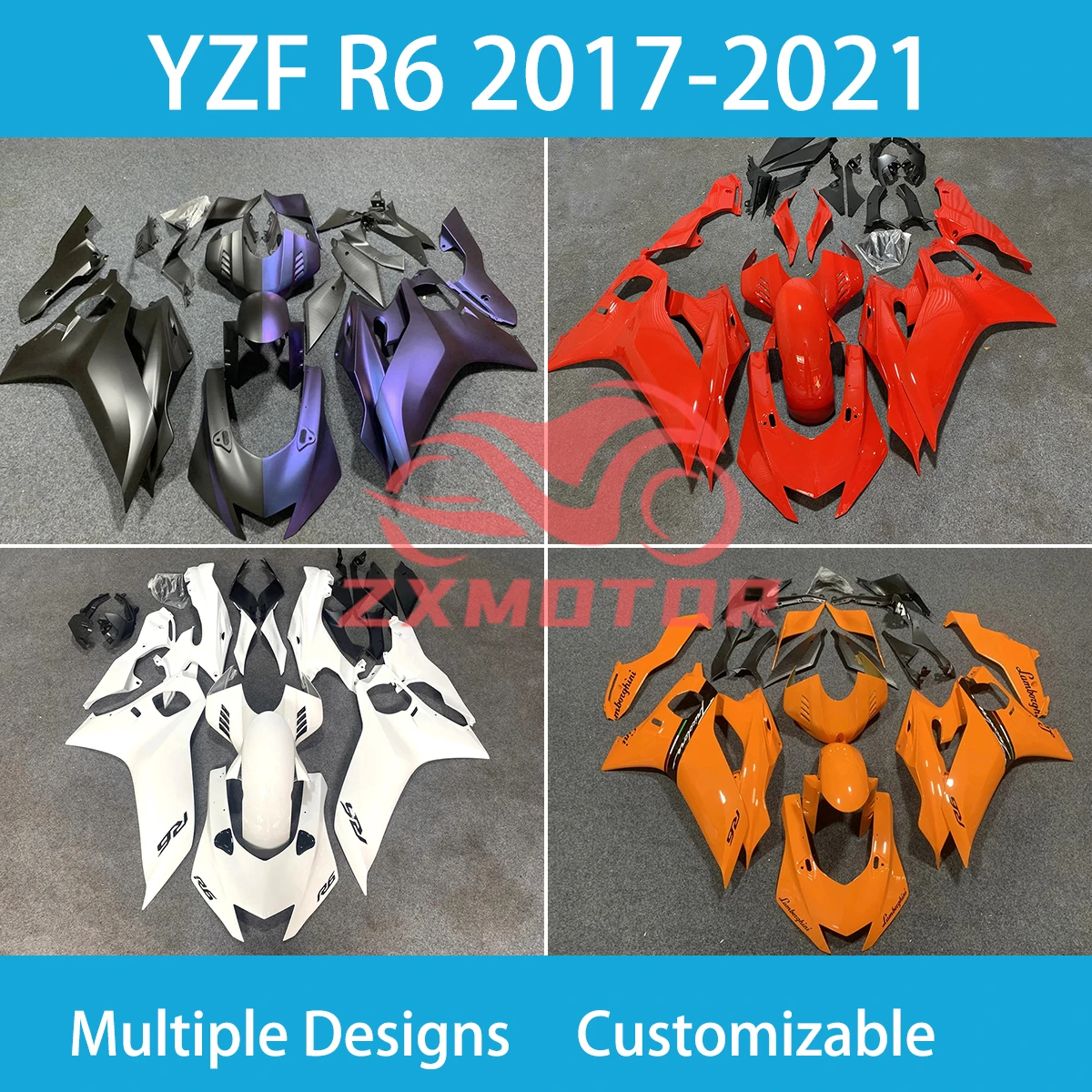 Body Parts Fairing Kit YZF R6 17 18 19 20 21 Motorcycle ABS Fairings Bodywork Set for YAMAHA YZFR6 2017 2018 2019 2020 2021 New