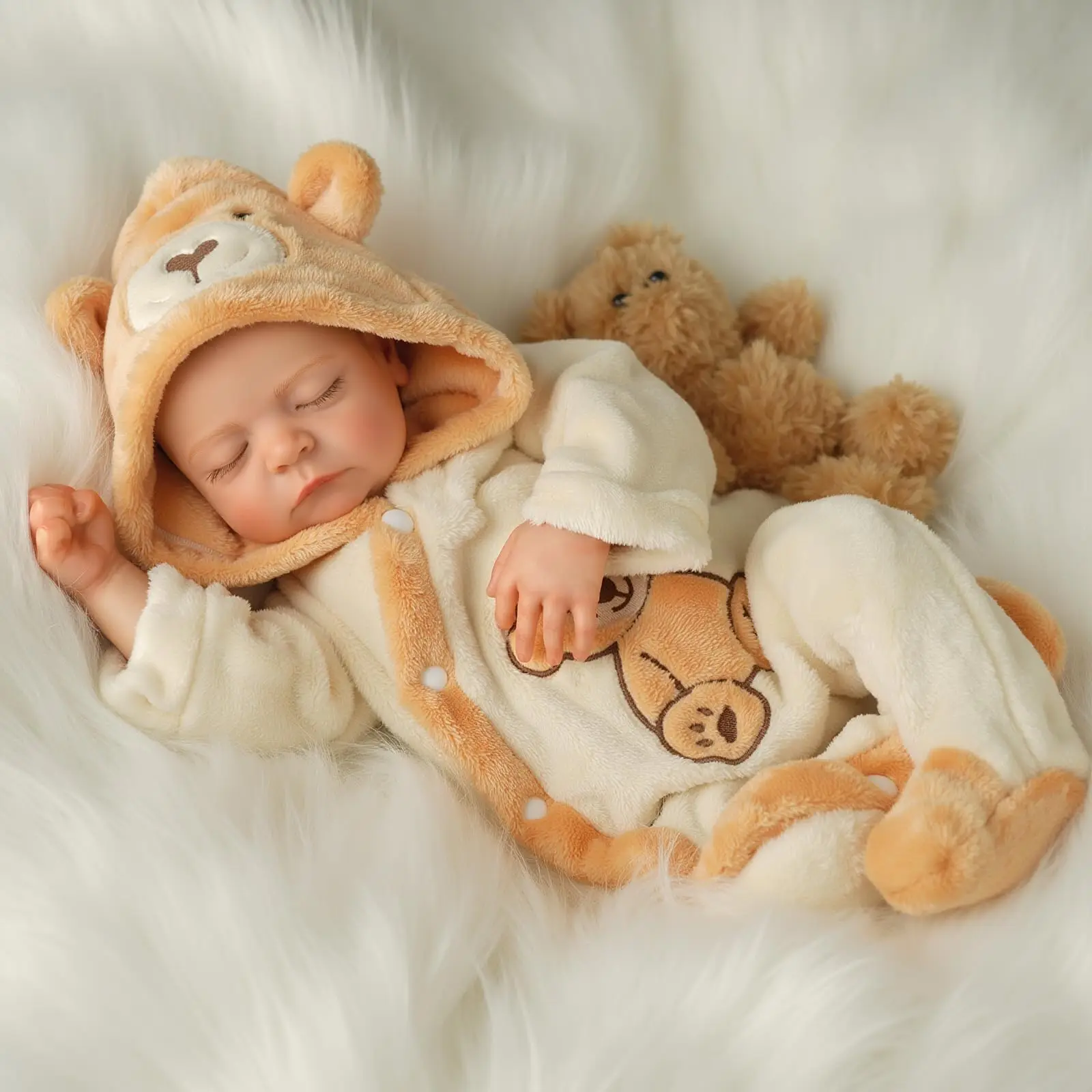ตุ๊กตาเด็กทารกเกิดใหม่ ขนาด 20 นิ้ว หลับตาเหมือนจริง ทำจากไวนิลเนื้อนุ่ม ตัวทำจากผ้า ตุ๊กตาเด็กแรกเกิด พร้อมอุปกรณ์เสริม สำหรับเด็กอายุ 3 ปีขึ้นไป