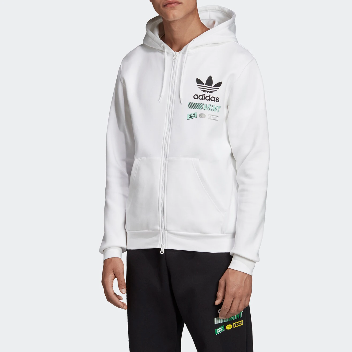 Chaqueta con Capucha para Hombre Adidas Auténtica con el Trébol de Tres Hojas BODEGA FZHOOD FP7703