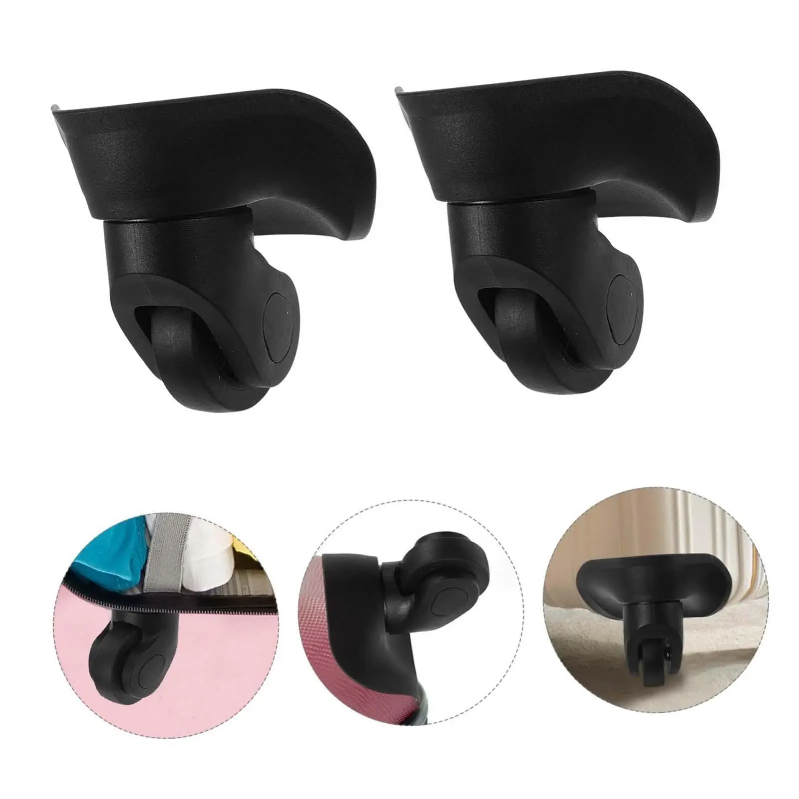 

2Pcs Replacement Luggage Wheels Impact Resistant Smooth Travel Case Casters