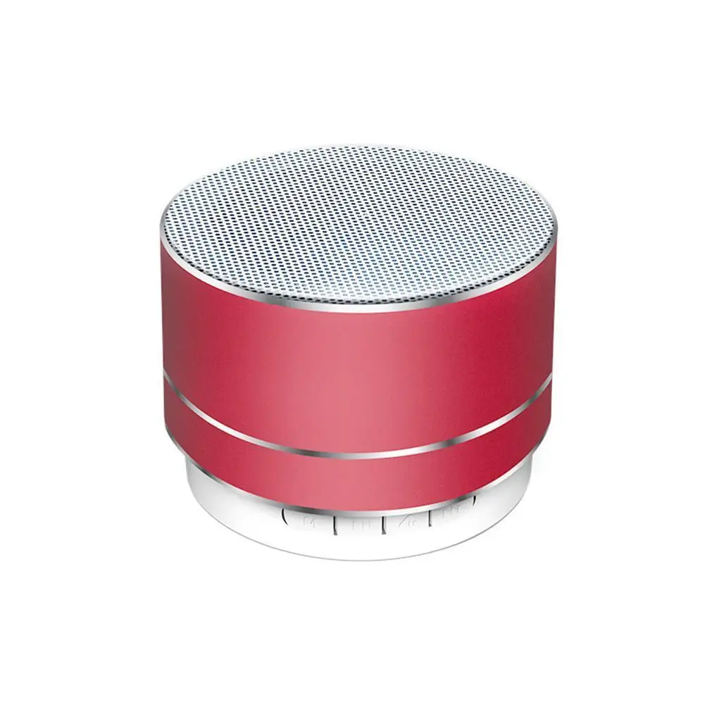 1 PC A10 Metal Bluetooth-compatible Speaker Bluetooth-compatible 3.0 Player Mini Speaker Wireless Led Audio Player