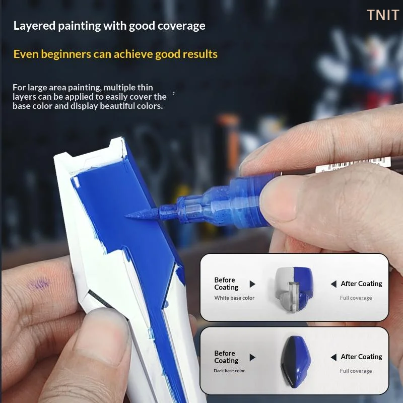 

[J] Stedi Front Valve Type Soft Tip Acrylic Paint Marker Water Based For Mecha Figure DIY Hobby Painting Coloring