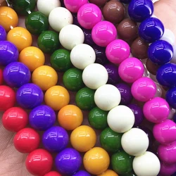 11 colors multicolor baking paint glass round loose beads 4mm 6mm 8mm 10mm 12mm 14mm spacers women jewelry findings 15inch B1621