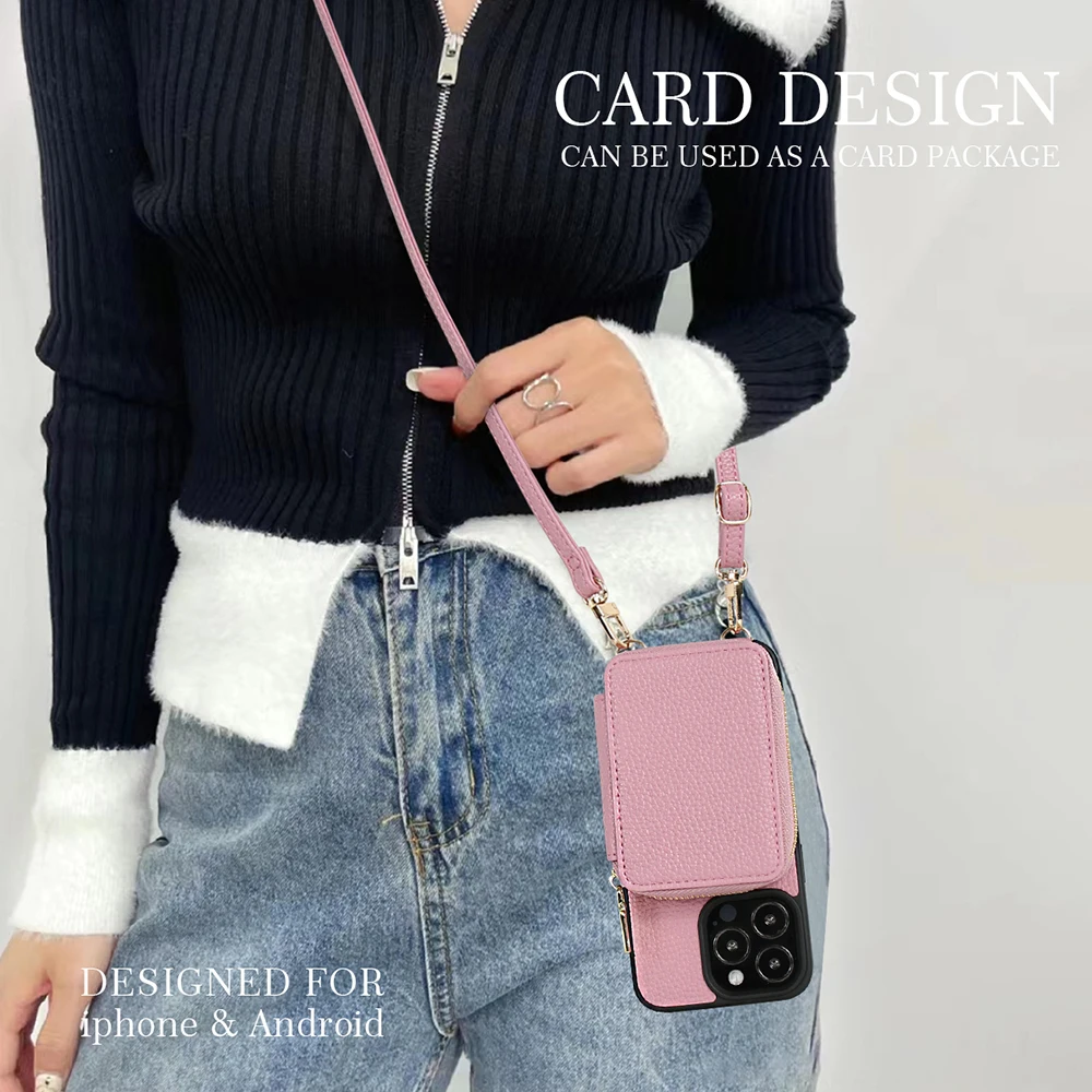 Cross body Hanging Rope Phone Case Suitable For Apple iPhone 12 13 14 15 Pro Max Plus