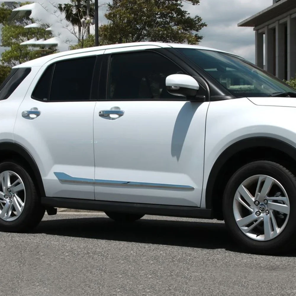 

For Toyota Raize A200 2020 2021 22022 ABS Chrome Side Door Body Strip Molding Stream Bumper Cover Trim Car Styling Accessories