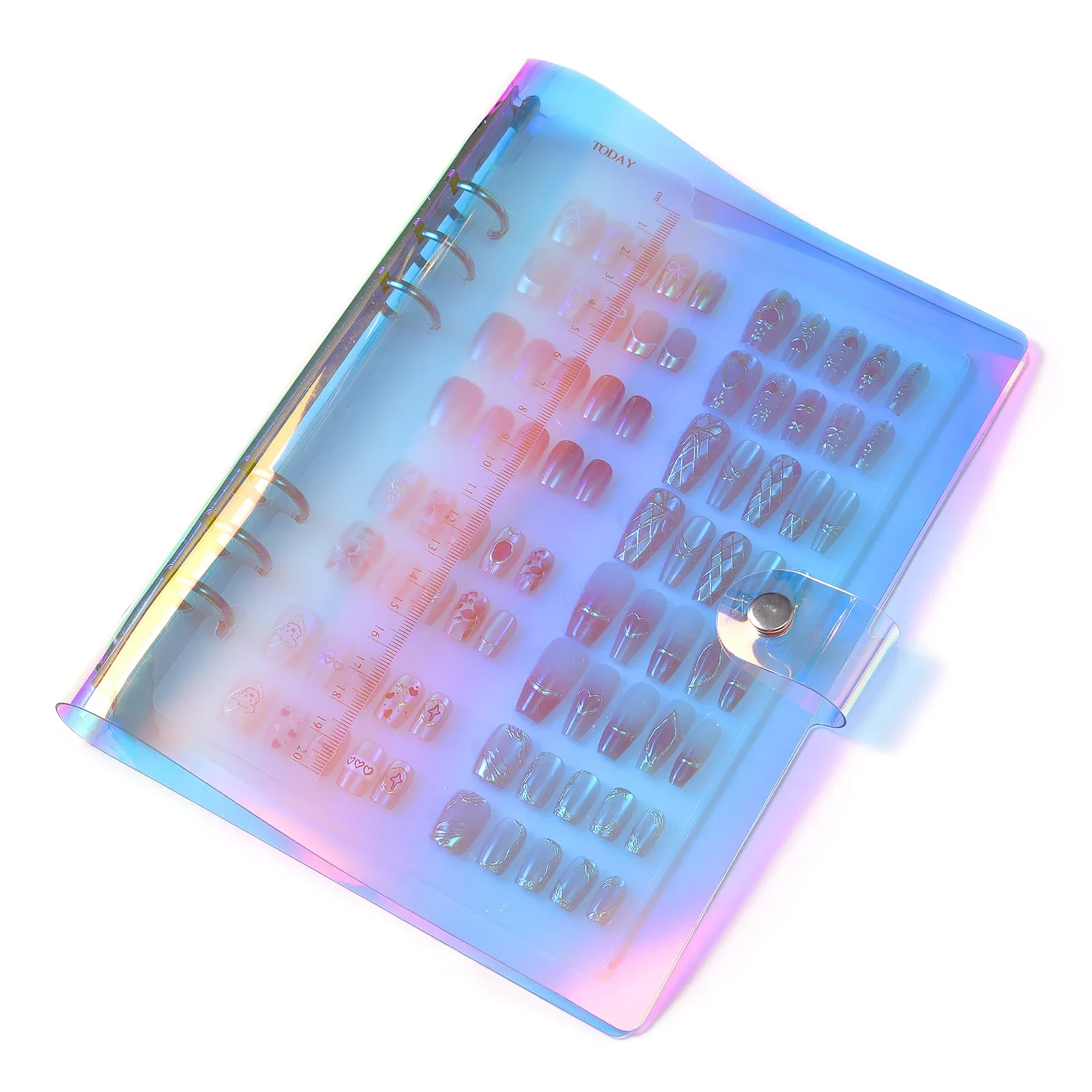 

Nail Art Piece Storage Book Large Capacity Nail Organizer Exhibition Photo Album Card Clip Display Board DIY Album Storage Book