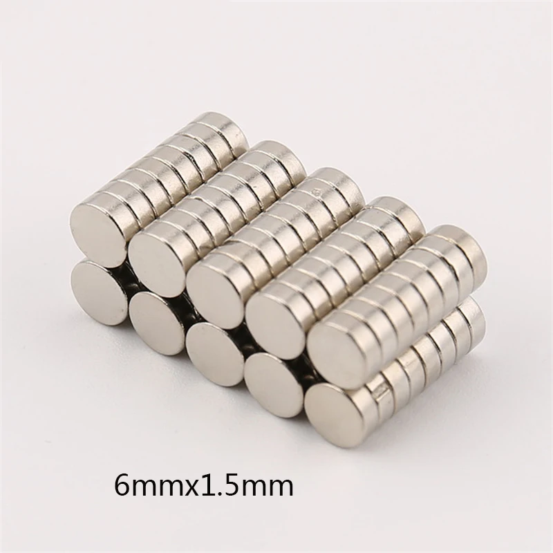 6x1.5 mm Round Magnets Can Be Flexibly Used for Refrigerator Attachment, Office Document Fixing and DIY Crafts 6x1.5 mm