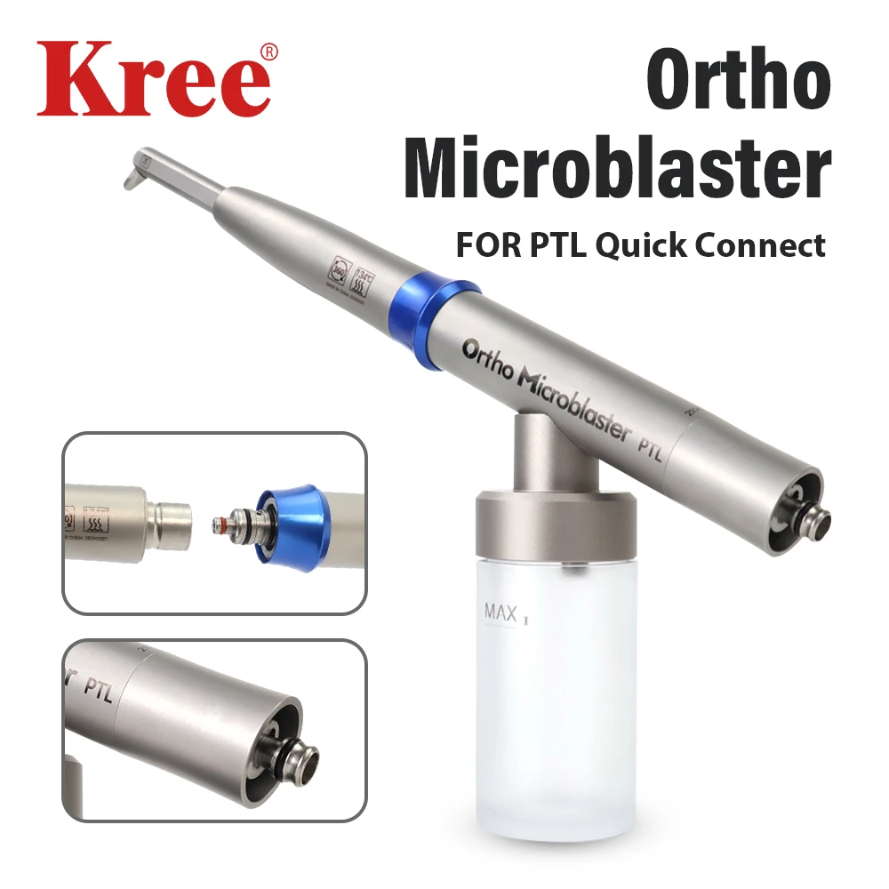 Dental 2in1 Aluminum Oxide Sandblaster with Internal Water Spray Micro Blaster Alumina Gun Fit N*K PTL Coupling Dentistry Tool