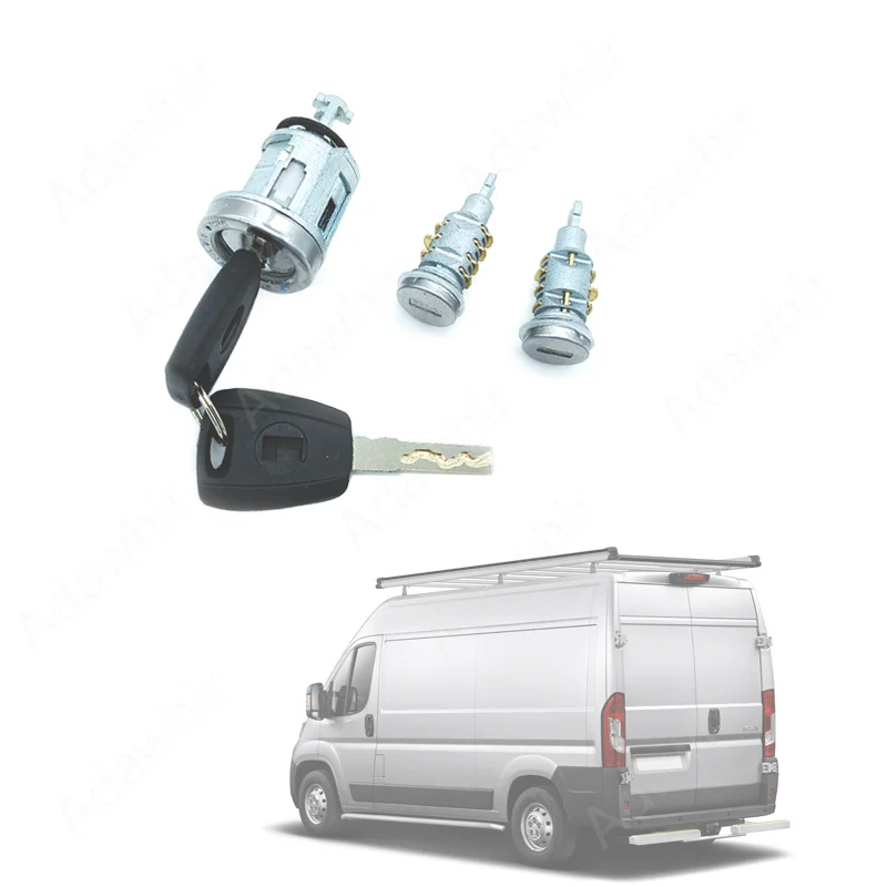 For Fiat Ducato Citroen Jumper Peugeot Boxer with SIP22 Blade Ignition Door Trunk Lock Barrel Cylinder 2006-