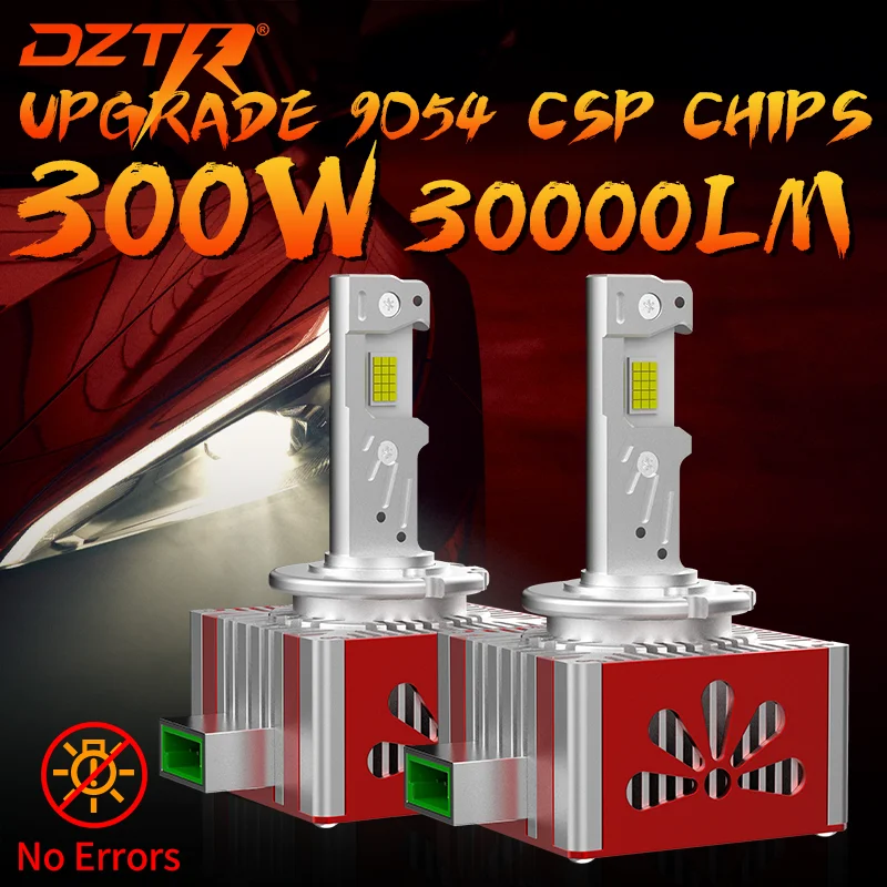 

DZTR 2X D3S D1S Светодиодные фары Canbus 1:1 HID D2S D4S D8S D1R D2R D4R Автоматическая лампа 30000LM 300W Plug&Play Turbo Светодиодные лампы для автомобиля